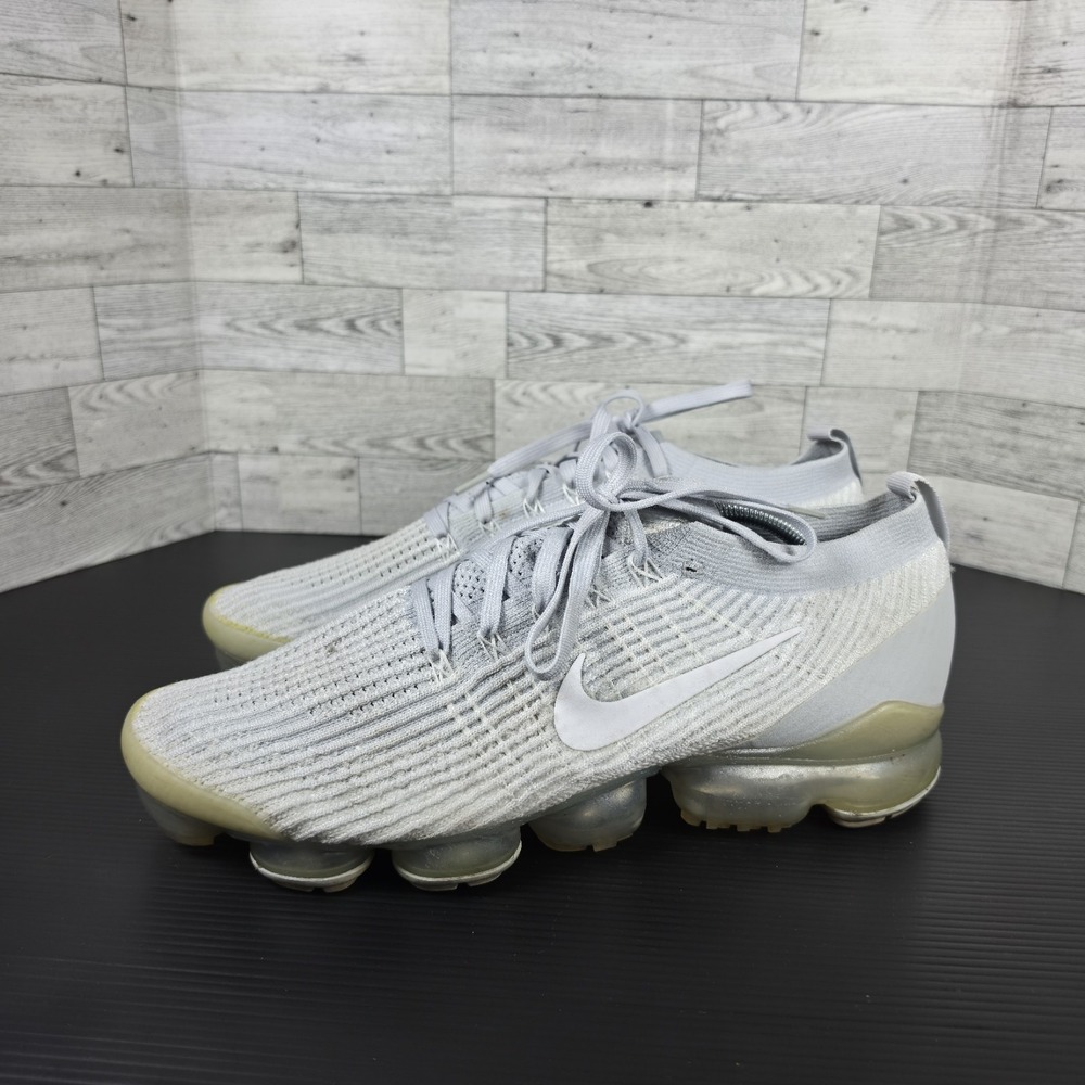 Nike Air VaporMax Flyknit 3 White Pure Platinum Shoes AJ6900-101 Men's Size 13